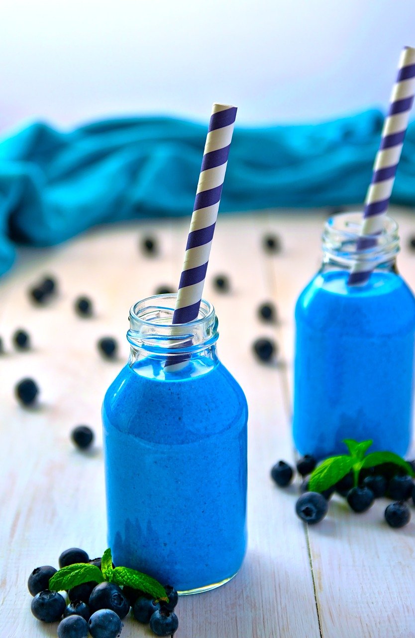 ブルーベリーとミントのスムージー