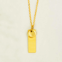 ゴールドネックレス縦バーモチーフ