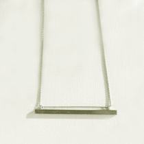 シルバーネックレス横バーモチーフ