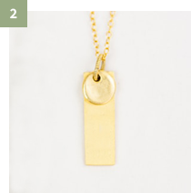 ゴールドネックレス縦バーモチーフ