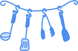 動くキッチンツール