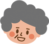 おばあさんの顔イラスト
