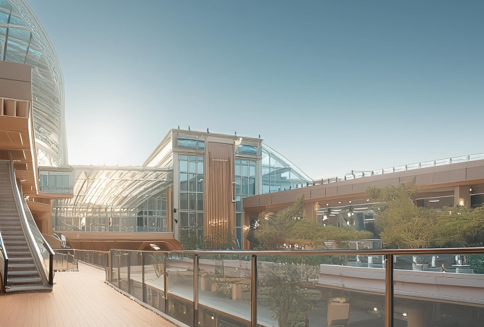 一駅先にある大きなショッピング施設riseの写真